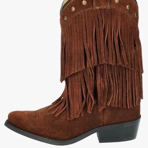 Brown Fringe Cowboy Boots